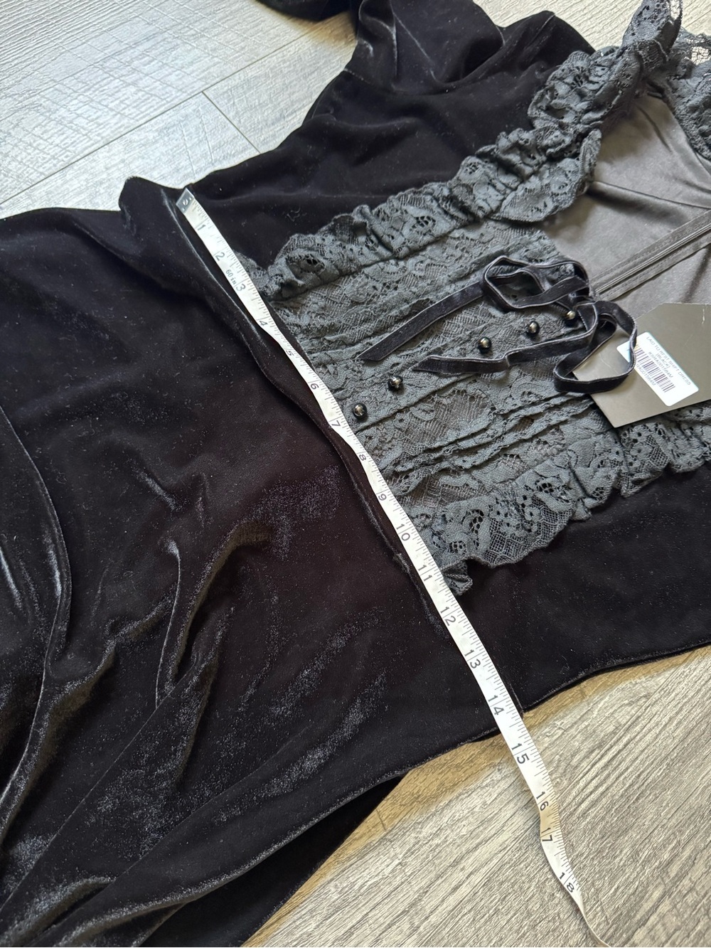 Killstar: Laid To Rest Black Velvet Dress Bell Sleeve Fit & Flare Size M - Picture 8 of 9